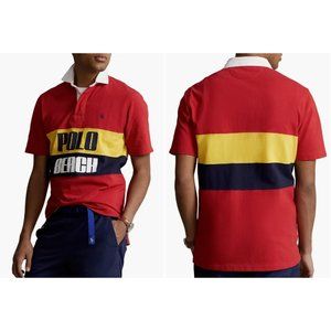 Polo Ralph Lauren Classic Fit Beach Logo Graphic Rugby Shirt